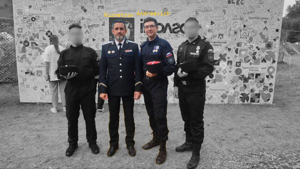 Credit: VKontakte @svpo_berkut; Alexander Andreevich and Vitaly Kuznetsov at a Cossack Youth Festival